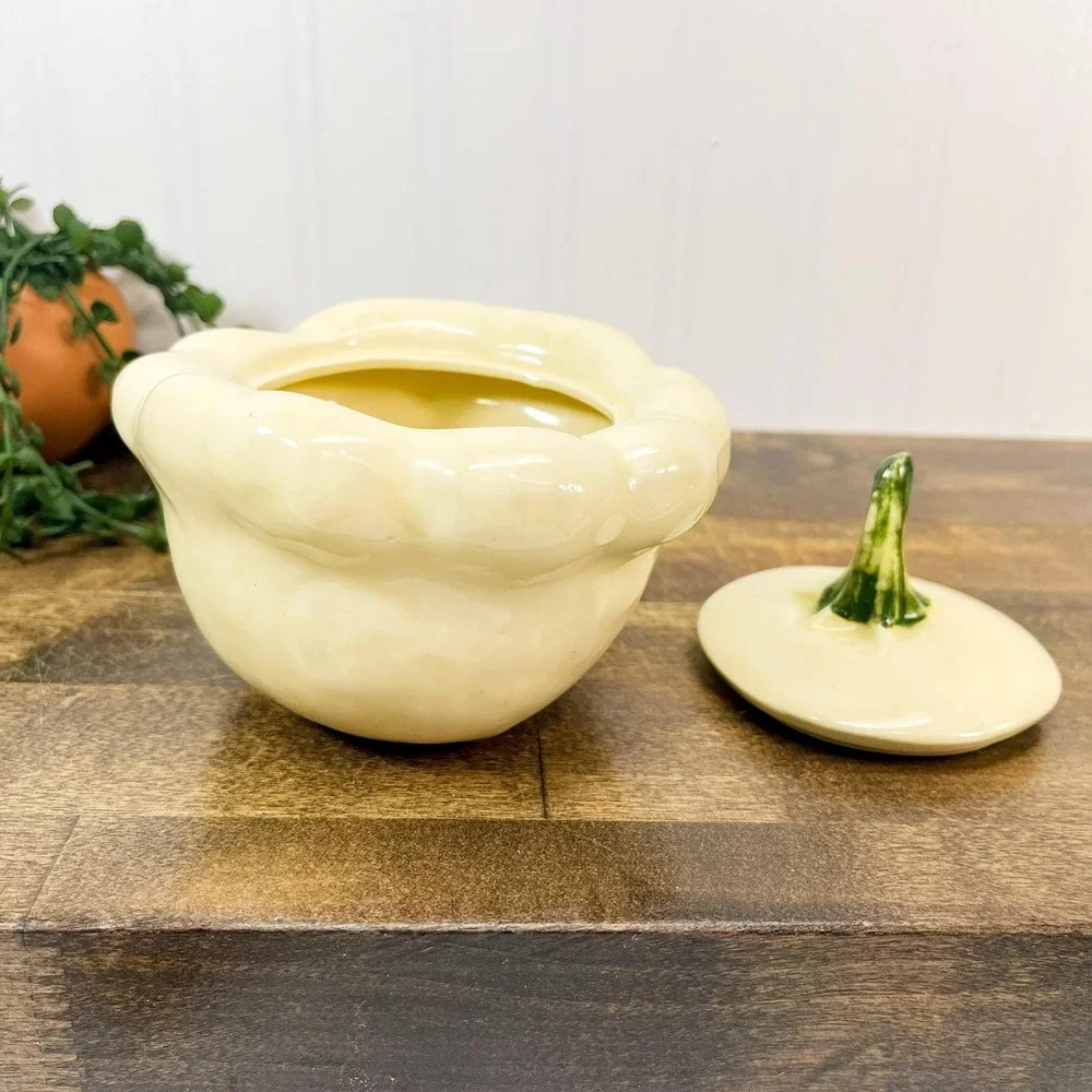 Ceramic Vegetable Sugar Bowl: Kitschy Food Serving Dish